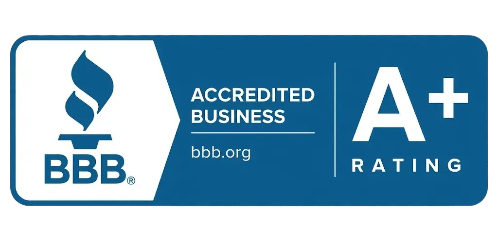 BBB Accredited Business, A+ rating