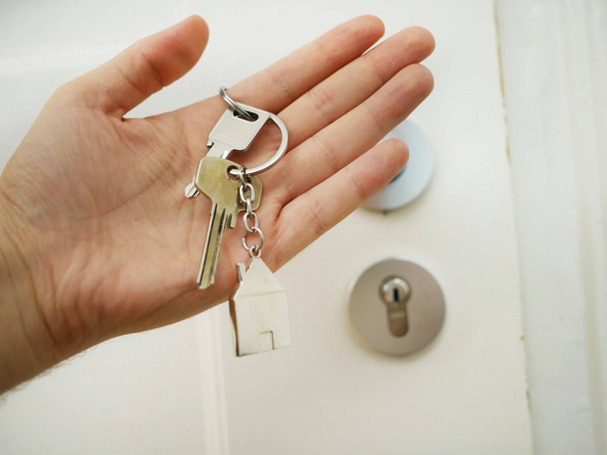 House keys held in a hand