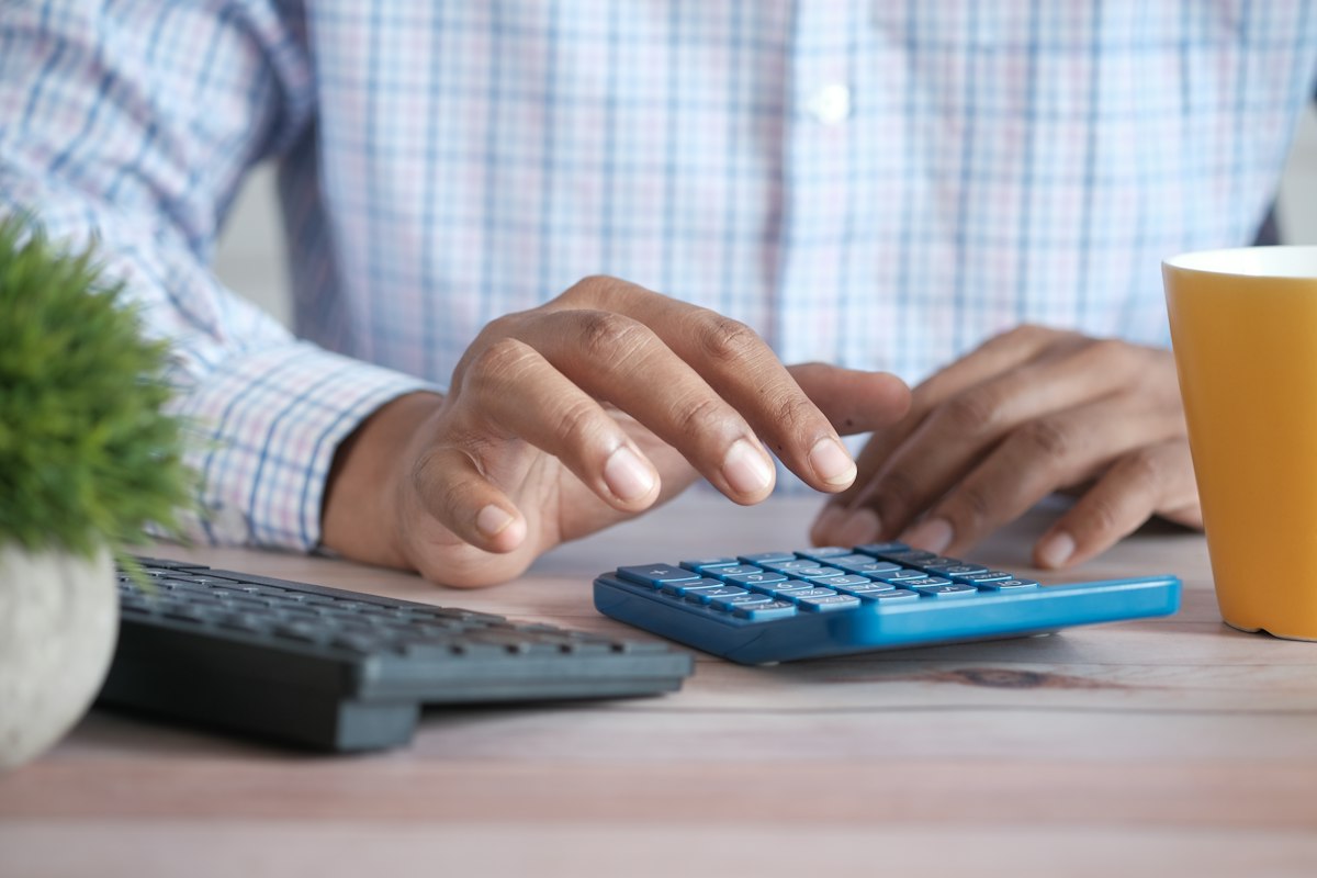 Working through payments with a calculator